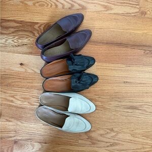 Everlane Women's Flats in Dark Purle, Black, and Cream